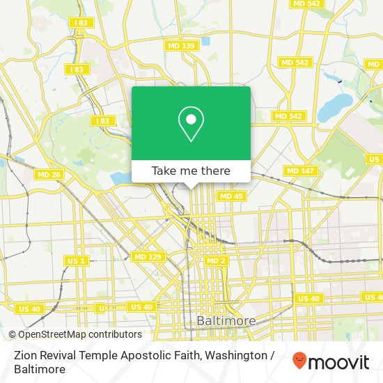 Zion Revival Temple Apostolic Faith map