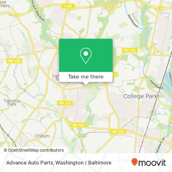 Advance Auto Parts map