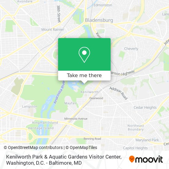 Kenilworth Park & Aquatic Gardens Visitor Center map