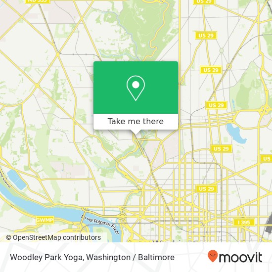 Woodley Park Yoga map