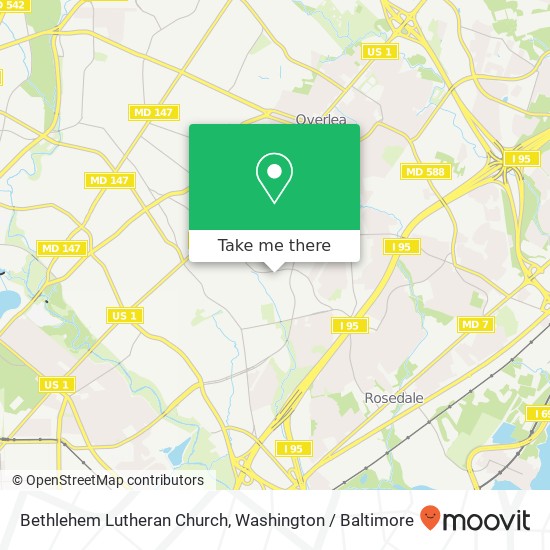 Bethlehem Lutheran Church map