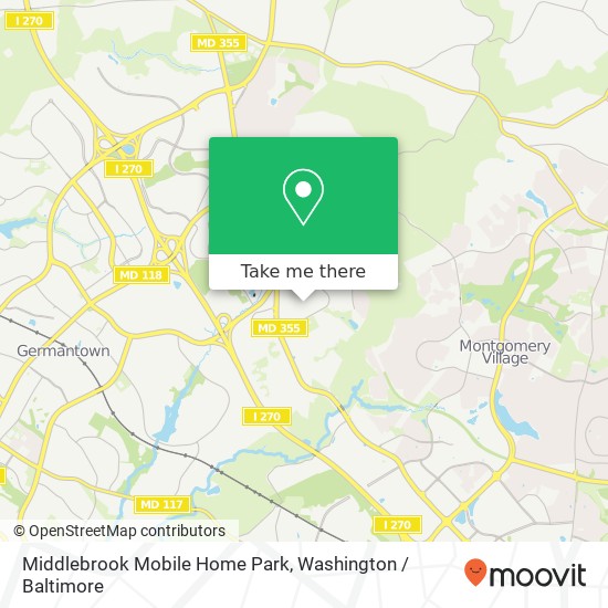Mapa de Middlebrook Mobile Home Park