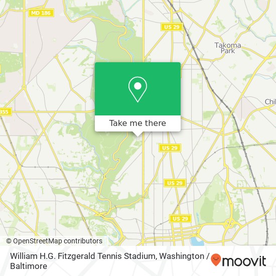 William H.G. Fitzgerald Tennis Stadium map