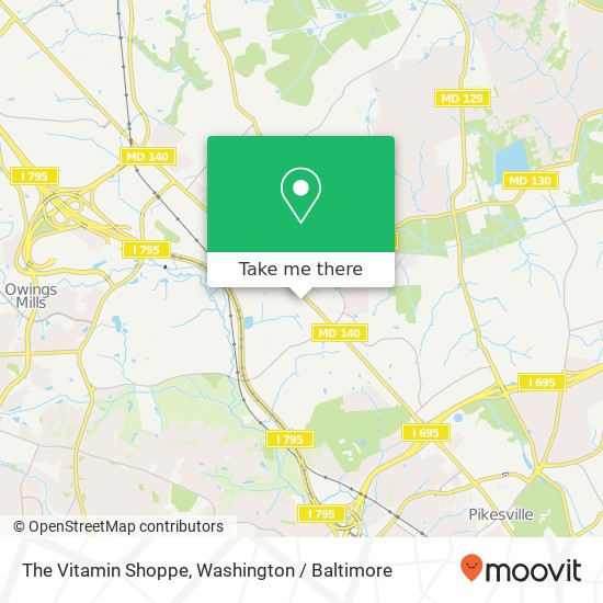 The Vitamin Shoppe map