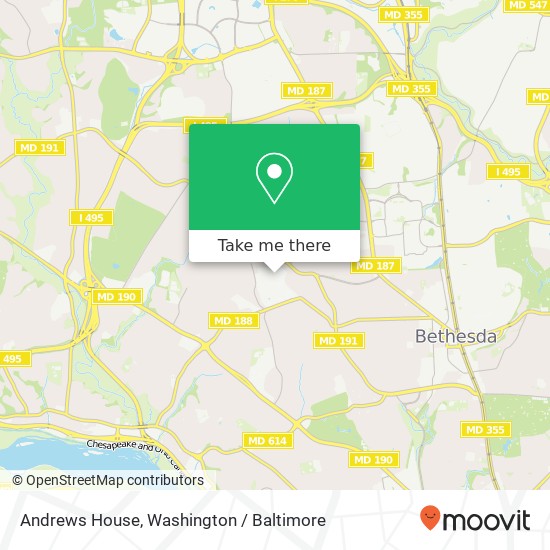 Mapa de Andrews House