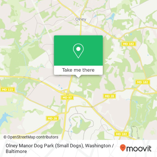 Mapa de Olney Manor Dog Park (Small Dogs)