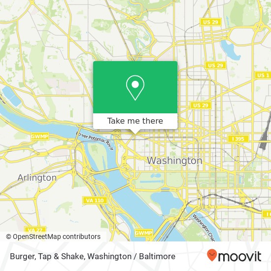 Burger, Tap & Shake map