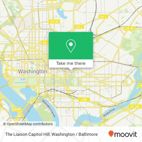 Mapa de The Liaison Capitol Hill