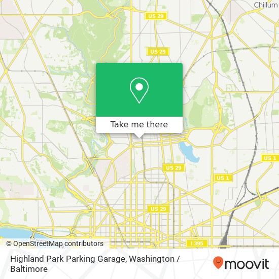 Highland Park Parking Garage map