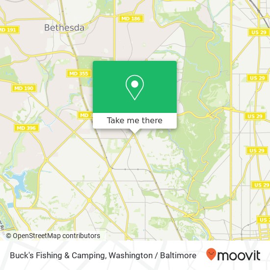 Buck's Fishing & Camping map