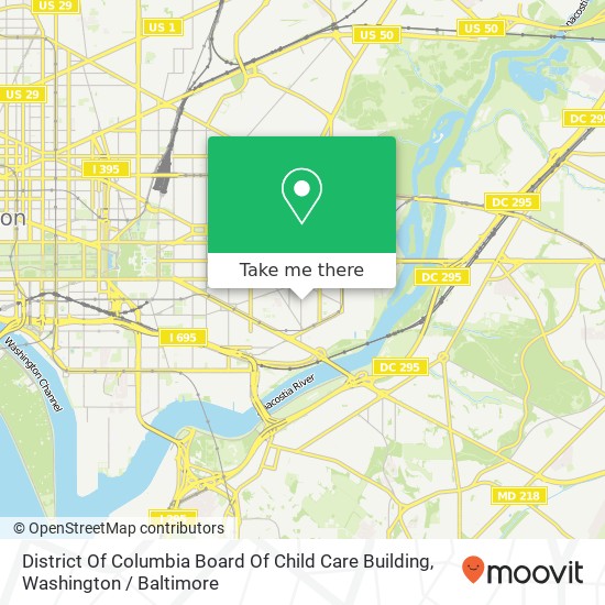 Mapa de District Of Columbia Board Of Child Care Building