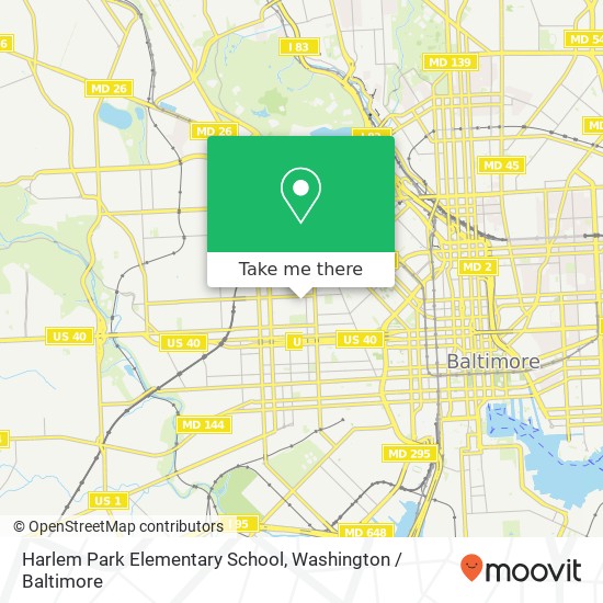 Harlem Park Elementary School map