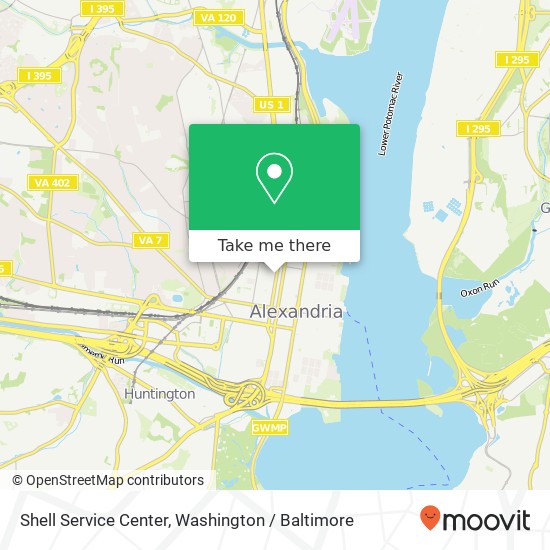 Shell Service Center map