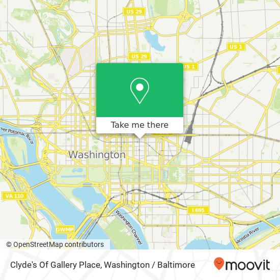 Mapa de Clyde's Of Gallery Place