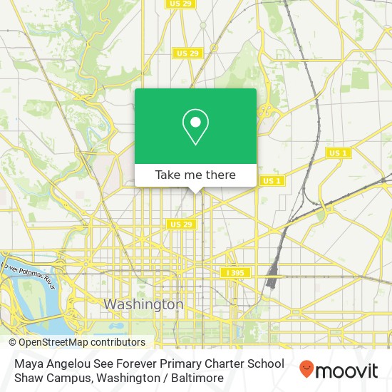 Maya Angelou See Forever Primary Charter School Shaw Campus map
