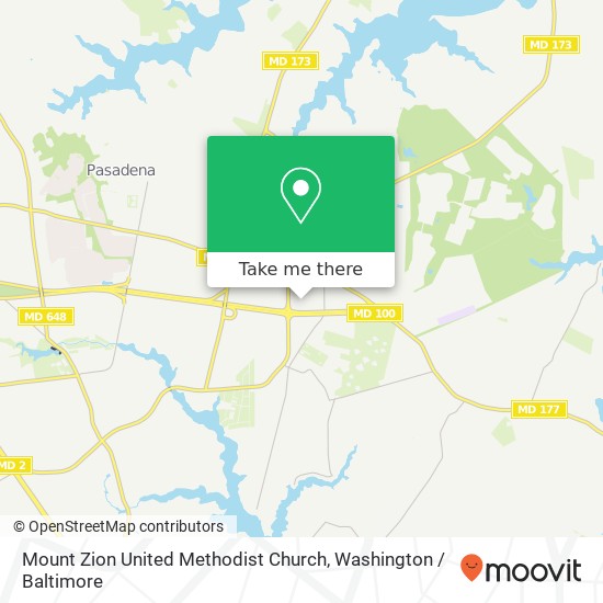Mapa de Mount Zion United Methodist Church