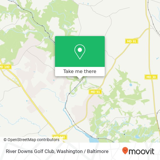 River Downs Golf Club map