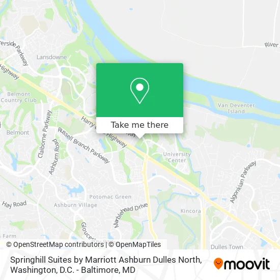 Springhill Suites by Marriott Ashburn Dulles North map