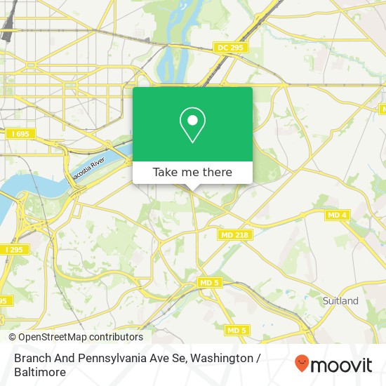 Mapa de Branch And Pennsylvania Ave Se