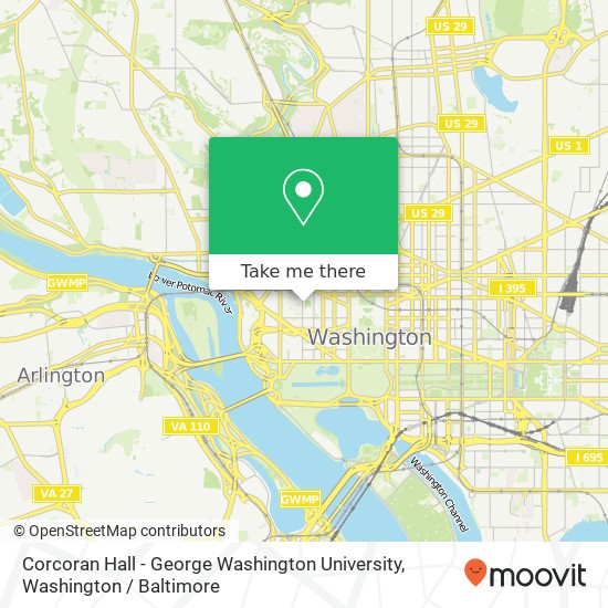 Mapa de Corcoran Hall - George Washington University