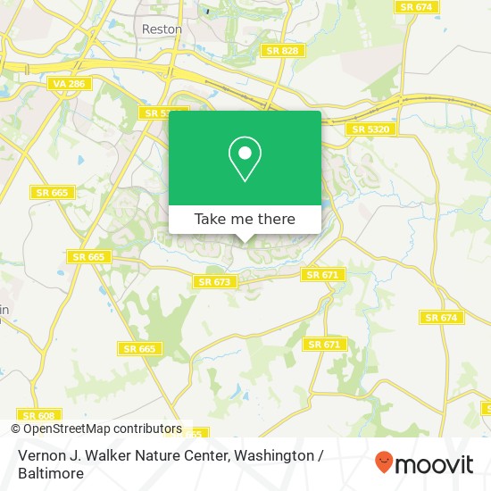 Mapa de Vernon J. Walker Nature Center