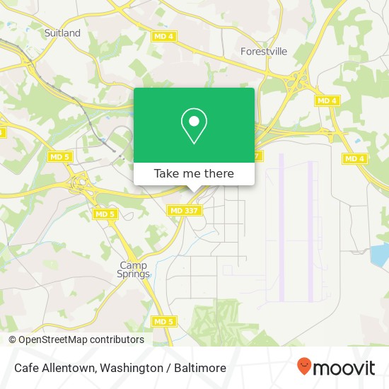 Cafe Allentown map