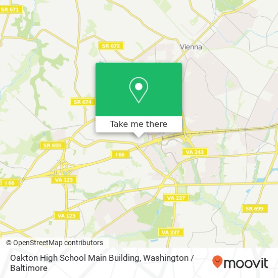 Mapa de Oakton High School Main Building