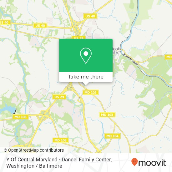 Mapa de Y Of Central Maryland - Dancel Family Center