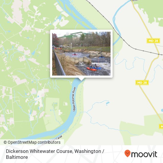Mapa de Dickerson Whitewater Course