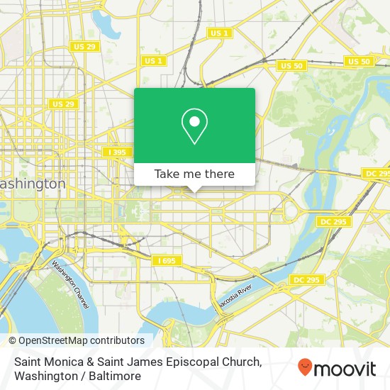 Mapa de Saint Monica & Saint James Episcopal Church