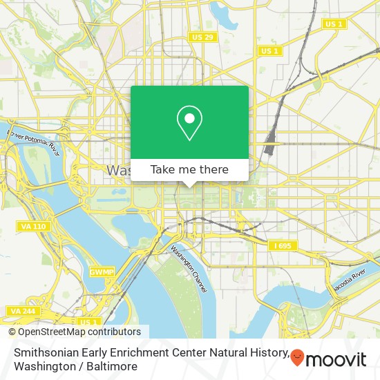 Smithsonian Early Enrichment Center Natural History map