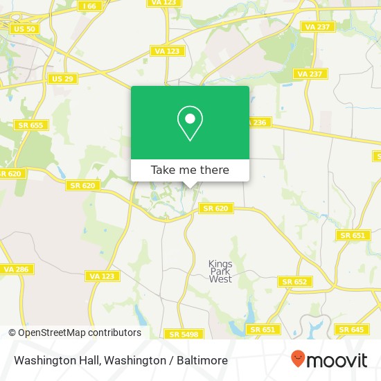 Mapa de Washington Hall