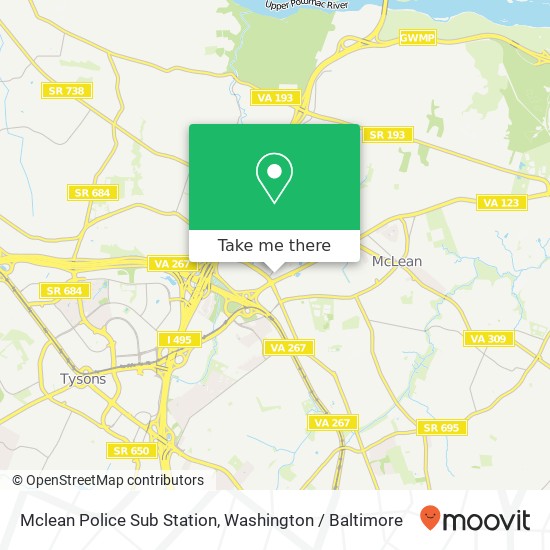 Mclean Police Sub Station map