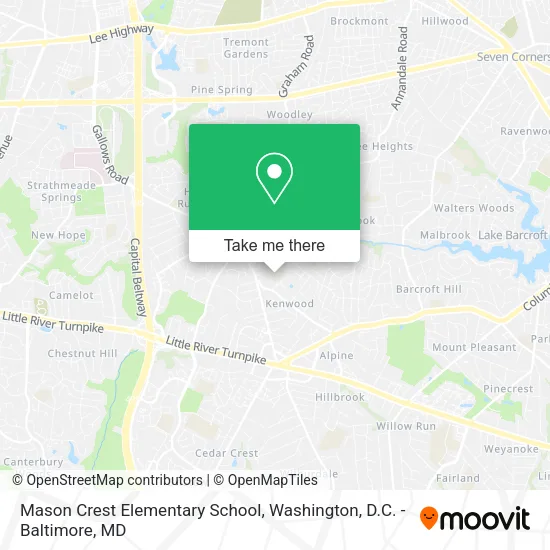 Mapa de Mason Crest Elementary School
