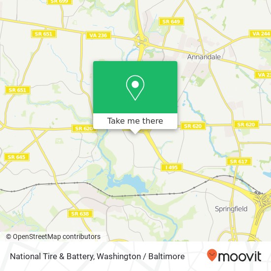 National Tire & Battery map