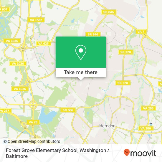 Forest Grove Elementary School map