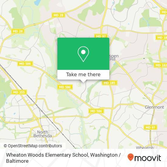 Mapa de Wheaton Woods Elementary School