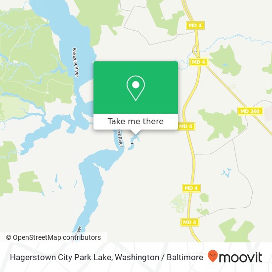 Mapa de Hagerstown City Park Lake