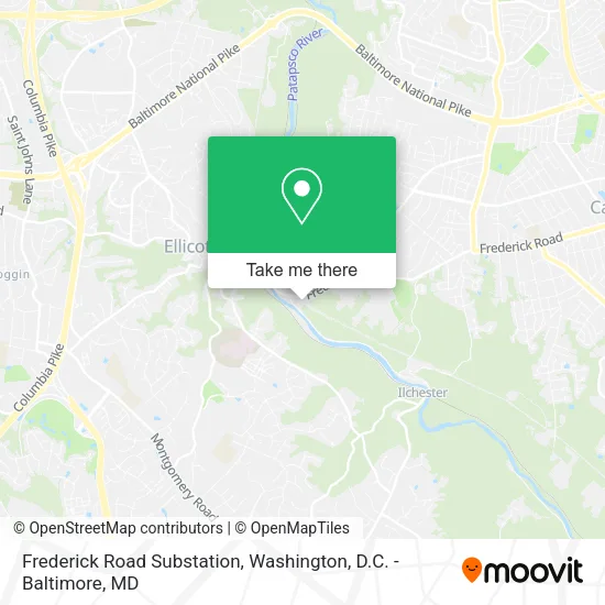 Frederick Road Substation map