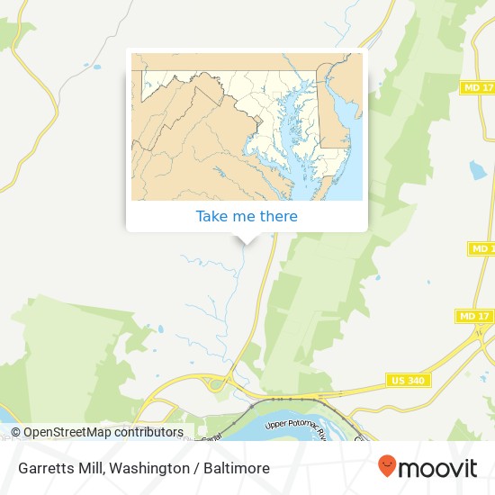 Garretts Mill map