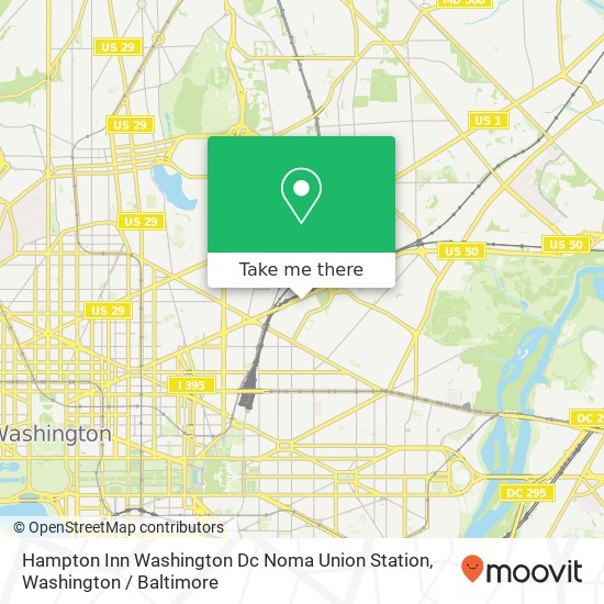 Mapa de Hampton Inn Washington Dc Noma Union Station
