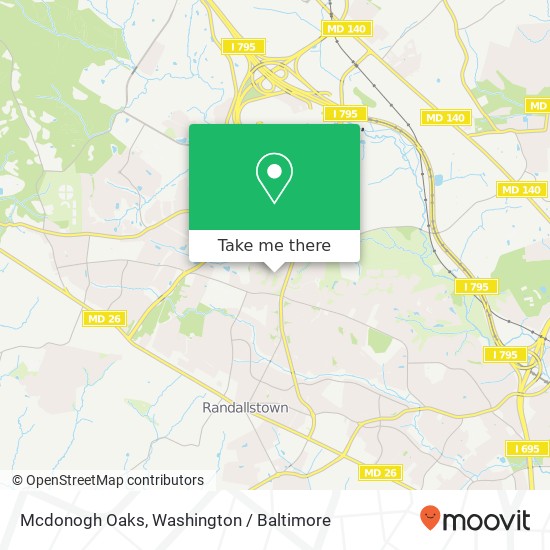 Mcdonogh Oaks map