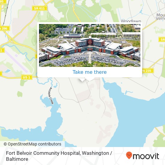 Mapa de Fort Belvoir Community Hospital