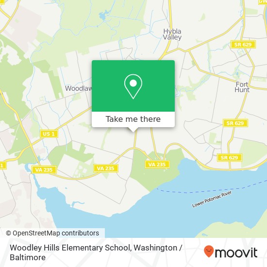 Mapa de Woodley Hills Elementary School