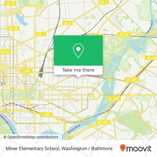 Mapa de Miner Elementary School