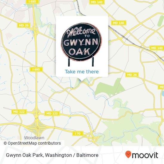 Gwynn Oak Park map