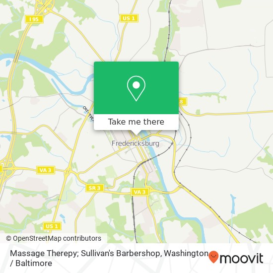 Mapa de Massage Therepy; Sullivan's Barbershop