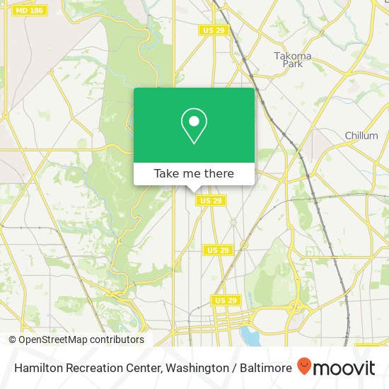 Hamilton Recreation Center map
