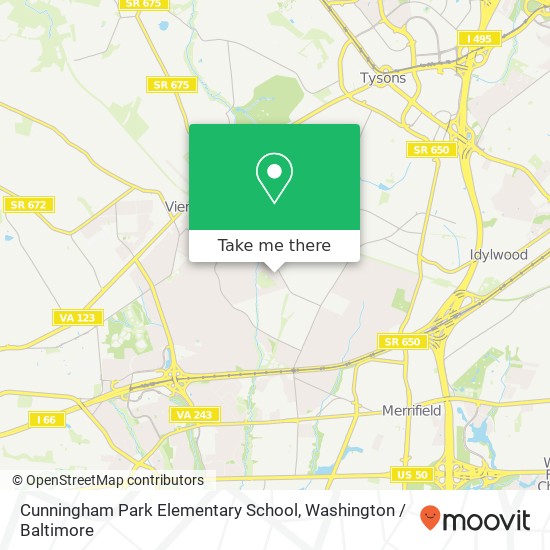 Mapa de Cunningham Park Elementary School