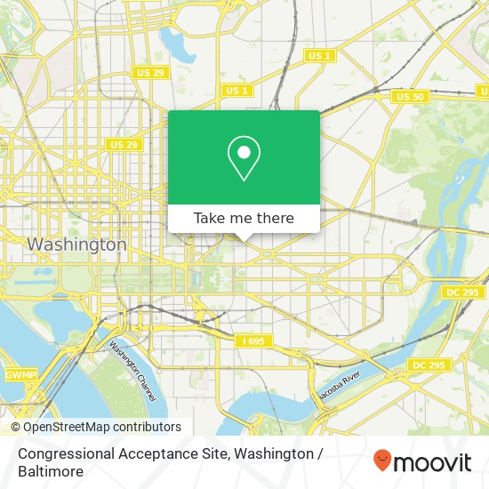 Congressional Acceptance Site map